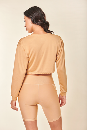 Over-Time Recycled Poly Long Sleeve in Doe - ALAMAE