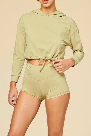 Naomi Cropped Hoodie - ALAMAE