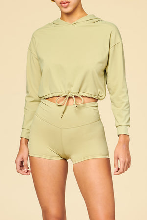 Naomi Cropped Hoodie - ALAMAE