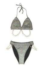 Iridescent Chain Triangle Bikini - ALAMAE