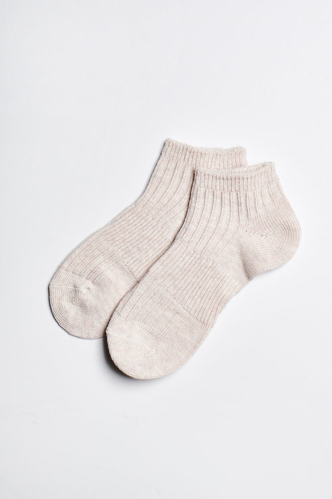 Mara Multi-Rib Sock in Beige - ALAMAE