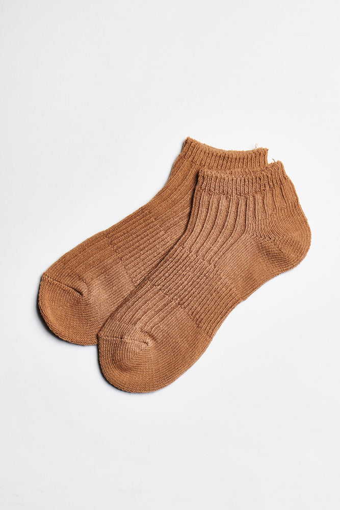 Mara Multi-Rib Sock in Brown - ALAMAE
