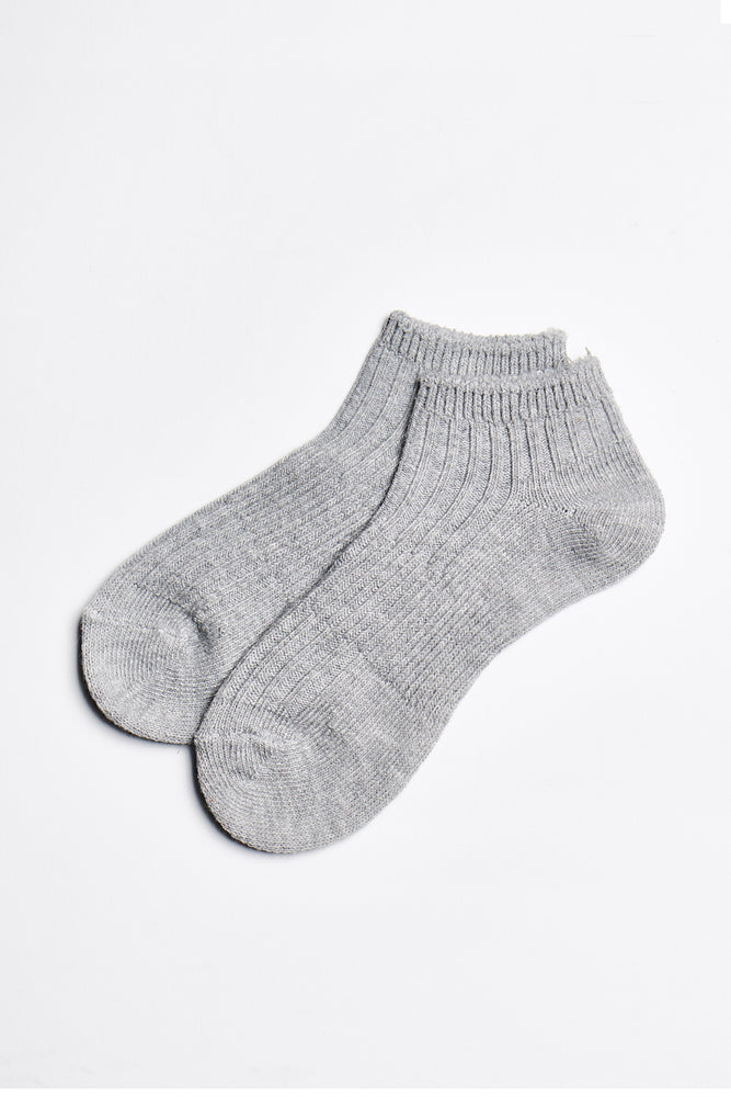 Mara Multi-Rib Sock in Grey - ALAMAE