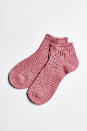 Mara Multi-Rib Sock in Rose - ALAMAE