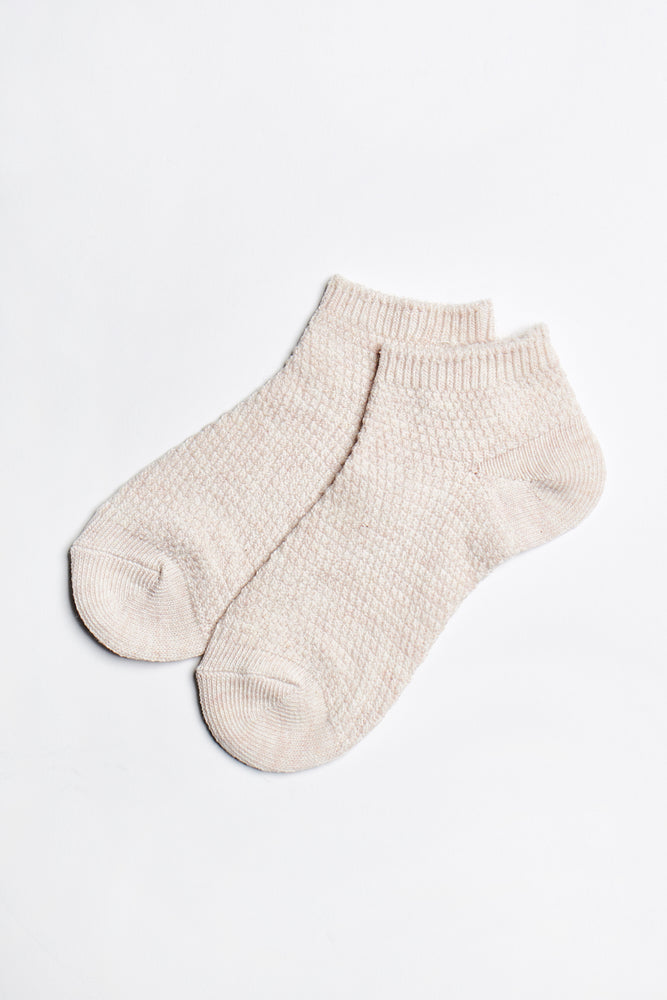 Mae Moss Stitch Sock - Beige - ALAMAE