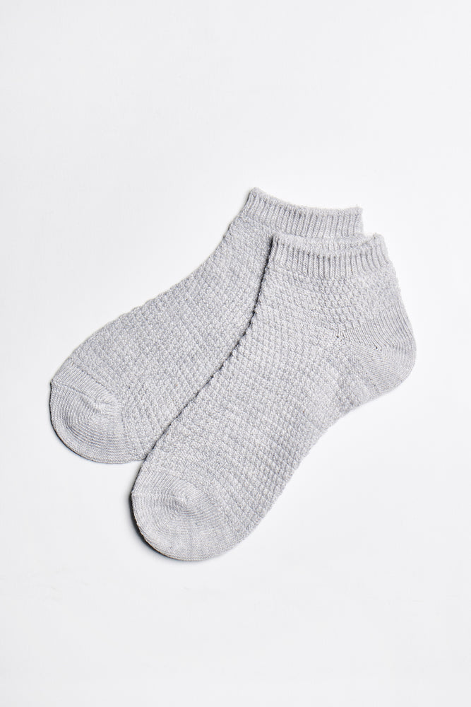 Mae Moss Stitch Sock - Grey - ALAMAE