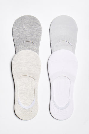 No-Show Sock 4-Pack - Grey-Pack - ALAMAE