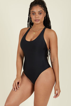 Sade One-Piece Swimsuit in Black - ALAMAE