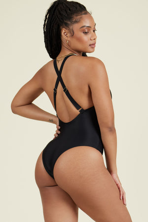 Sade One-Piece Swimsuit in Black - ALAMAE