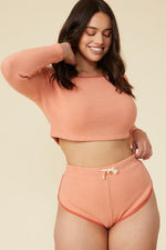 Gia Rib Top in Crabapple - ALAMAE