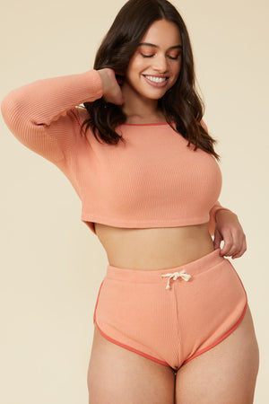 Gia Rib Top in Crabapple - ALAMAE