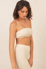 Gia Rib Bandeau in Natural White - ALAMAE