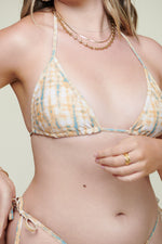 Gigi Triangle Print Bikini Top - ALAMAE