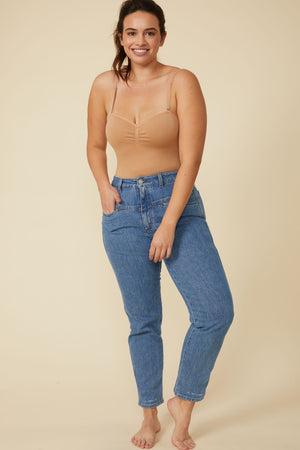 Luna Sculpting Bodysuit Shapewear in Nude - ALAMAE