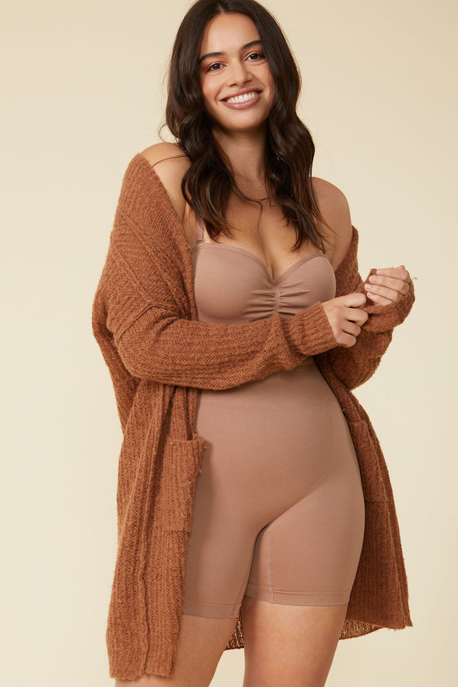 Luna Sculpting Bodysuit Shapewear in Latte - ALAMAE