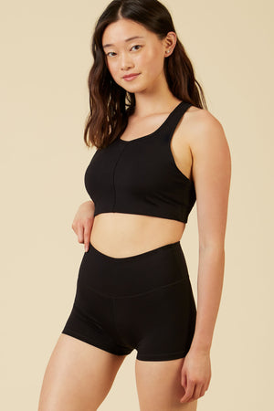 Naomi Sports Bra in Black - ALAMAE