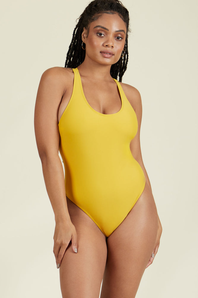 Sade One-Piece Swimsuit in Mimosa - ALAMAE