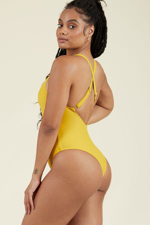 Sade One-Piece Swimsuit in Mimosa - ALAMAE