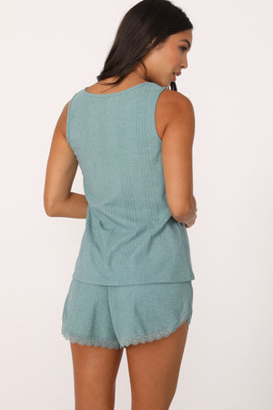 Lacey Sleep Set in Teal - ALAMAE