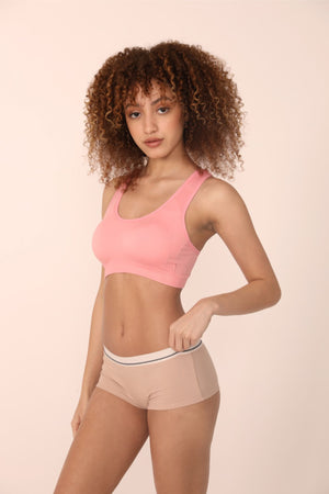 Hailey Rib Knit Cheeky Boyshort - ALAMAE
